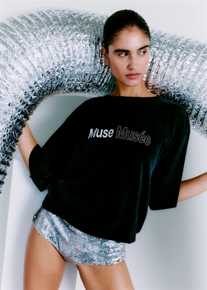 Muse enkelt logo oversize tee Sort Copenhagen Muse